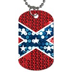 sequin confederate flag Dog Tag (One Side)