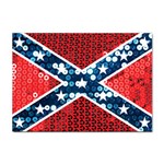 sequin confederate flag Sticker A4 (10 pack)