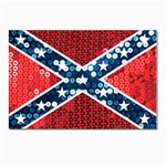 sequin confederate flag Postcard 5  x 7 