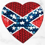 sequin confederate flag Jigsaw Puzzle (Heart)