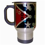 sequin confederate flag Travel Mug (Silver Gray)