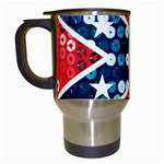 sequin confederate flag Travel Mug (White)