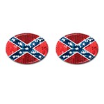 sequin confederate flag Cufflinks (Oval)