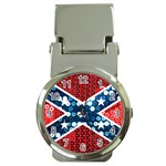 sequin confederate flag Money Clip Watch