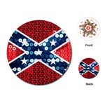 sequin confederate flag Playing Cards (Round)