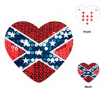 sequin confederate flag Playing Cards (Heart)