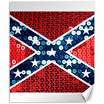 sequin confederate flag Canvas 8  x 10 