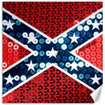 sequin confederate flag Canvas 12  x 12 