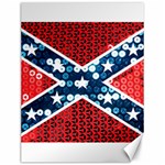 sequin confederate flag Canvas 12  x 16 