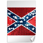 sequin confederate flag Canvas 12  x 18 