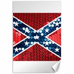 sequin confederate flag Canvas 24  x 36 