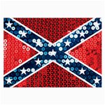 sequin confederate flag Large Glasses Cloth