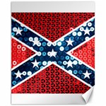 sequin confederate flag Canvas 11  x 14 