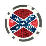 sequin confederate flag Poker Chip Card Guard