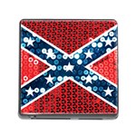 sequin confederate flag Memory Card Reader (Square)