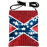 sequin confederate flag Shoulder Sling Bag