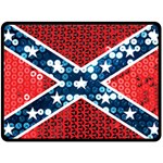 sequin confederate flag Fleece Blanket (Large)