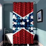 sequin confederate flag Shower Curtain 36  x 72  (Stall)