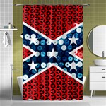 sequin confederate flag Shower Curtain 48  x 72  (Small)