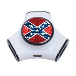 sequin confederate flag 3-Port USB Hub