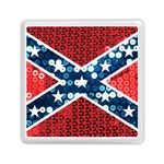 sequin confederate flag Memory Card Reader (Square)