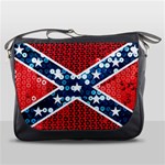 sequin confederate flag Messenger Bag