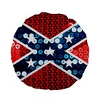 sequin confederate flag Standard 15  Premium Round Cushion 