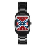 sequin confederate flag Stainless Steel Barrel Watch