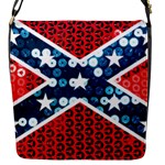 sequin confederate flag Flap Closure Messenger Bag (S)