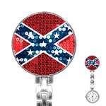 sequin confederate flag Stainless Steel Nurses Watch