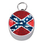 sequin confederate flag Silver Compass (Mini)