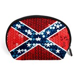 sequin confederate flag Accessory Pouch (Large)