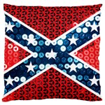 sequin confederate flag Large Flano Cushion Case (One Side)