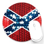 sequin confederate flag Round Mousepad