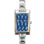 glitter tardis Rectangle Italian Charm Watch