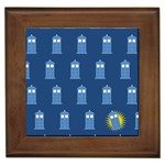 glitter tardis Framed Tile