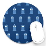 glitter tardis Round Mousepad