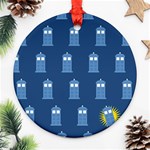 glitter tardis Ornament (Round)