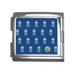 glitter tardis Mega Link Italian Charm (18mm)