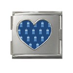 glitter tardis Mega Link Heart Italian Charm (18mm)