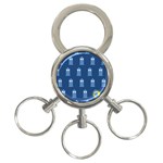 glitter tardis 3-Ring Key Chain