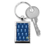 glitter tardis Key Chain (Rectangle)