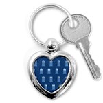 glitter tardis Key Chain (Heart)