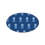 glitter tardis Sticker Oval (10 pack)