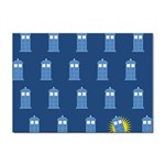 glitter tardis Sticker A4 (10 pack)