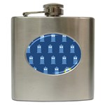 glitter tardis Hip Flask (6 oz)