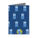 glitter tardis Mini Greeting Card