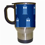 glitter tardis Travel Mug (White)