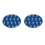 glitter tardis Cufflinks (Oval)