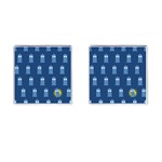 glitter tardis Cufflinks (Square)